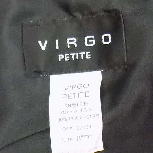 Virgo Petite Black Short Sleeve 1/2 Zip Back Full-Length Dress Size 8P NWT - Picture 8 of 10